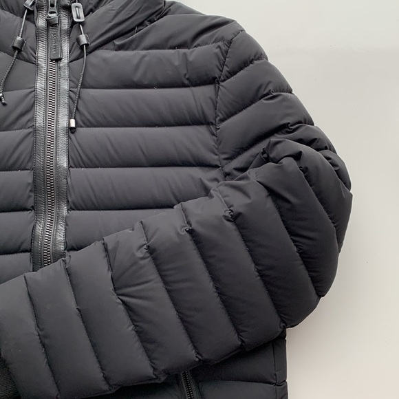Mackage Ribbed Black Hooded Jacket - Picture 7 of 16
